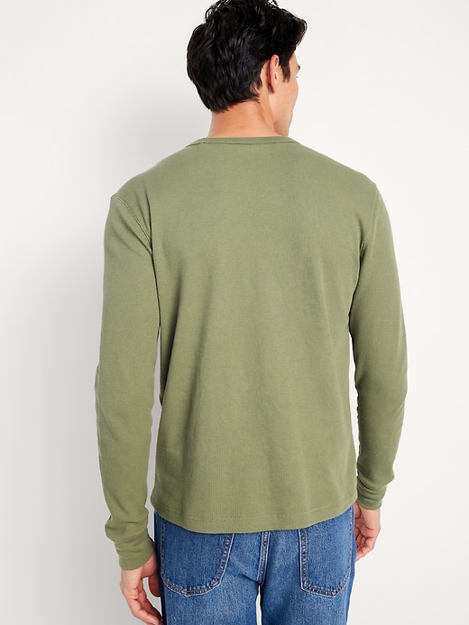 Image number 2 showing, Long-Sleeve Built-In Flex Waffle-Knit T-Shirt
