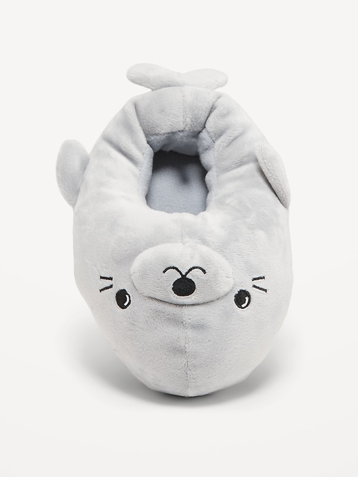 View large product image 2 of 2. Unisex Faux-Fur Critter Slippers for Toddler