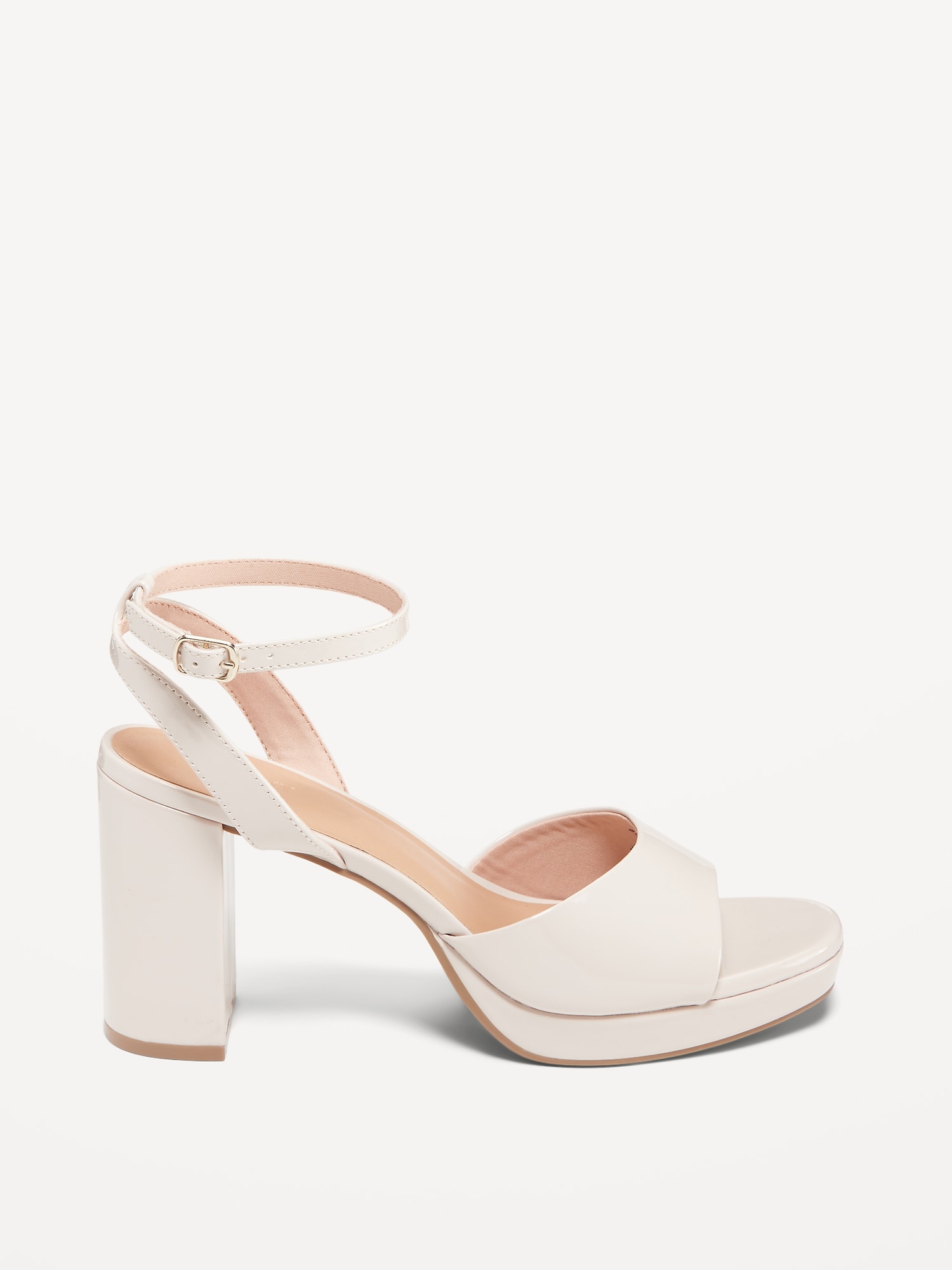 ASOS DESIGN Hanon strappy platform heeled sandals in white | ASOS