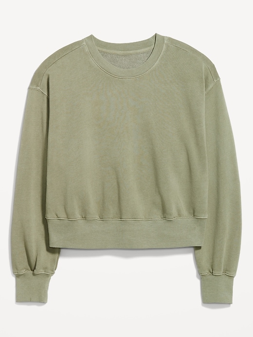 Image number 8 showing, Drop-Shoulder Crop Sweatshirt