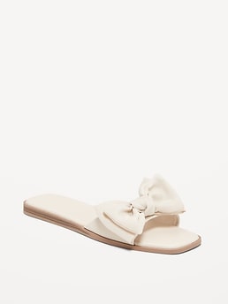 Bow Tie Slide Sandals for Women Old Navy