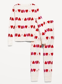 View large product image 3 of 3. Matching Gender-Neutral Printed Snug-Fit Pajama Set for Kids