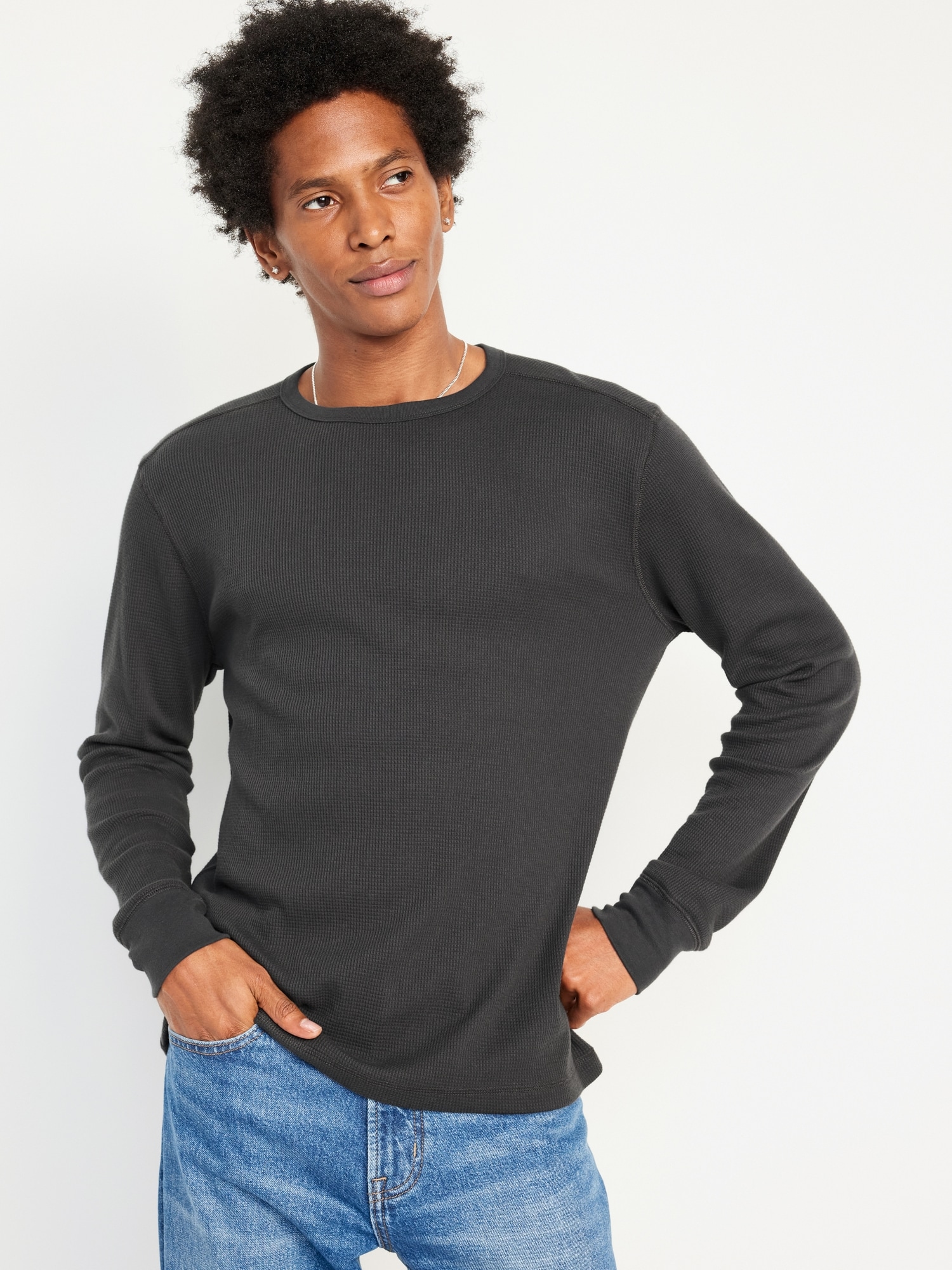 Textured Waffle-Knit Sweater for Men, Old Navy