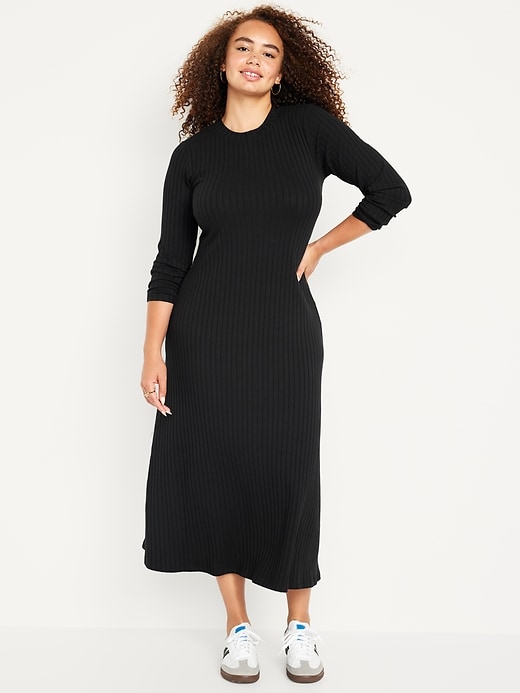 Image number 4 showing, Fit & Flare Rib-Knit Maxi Dress