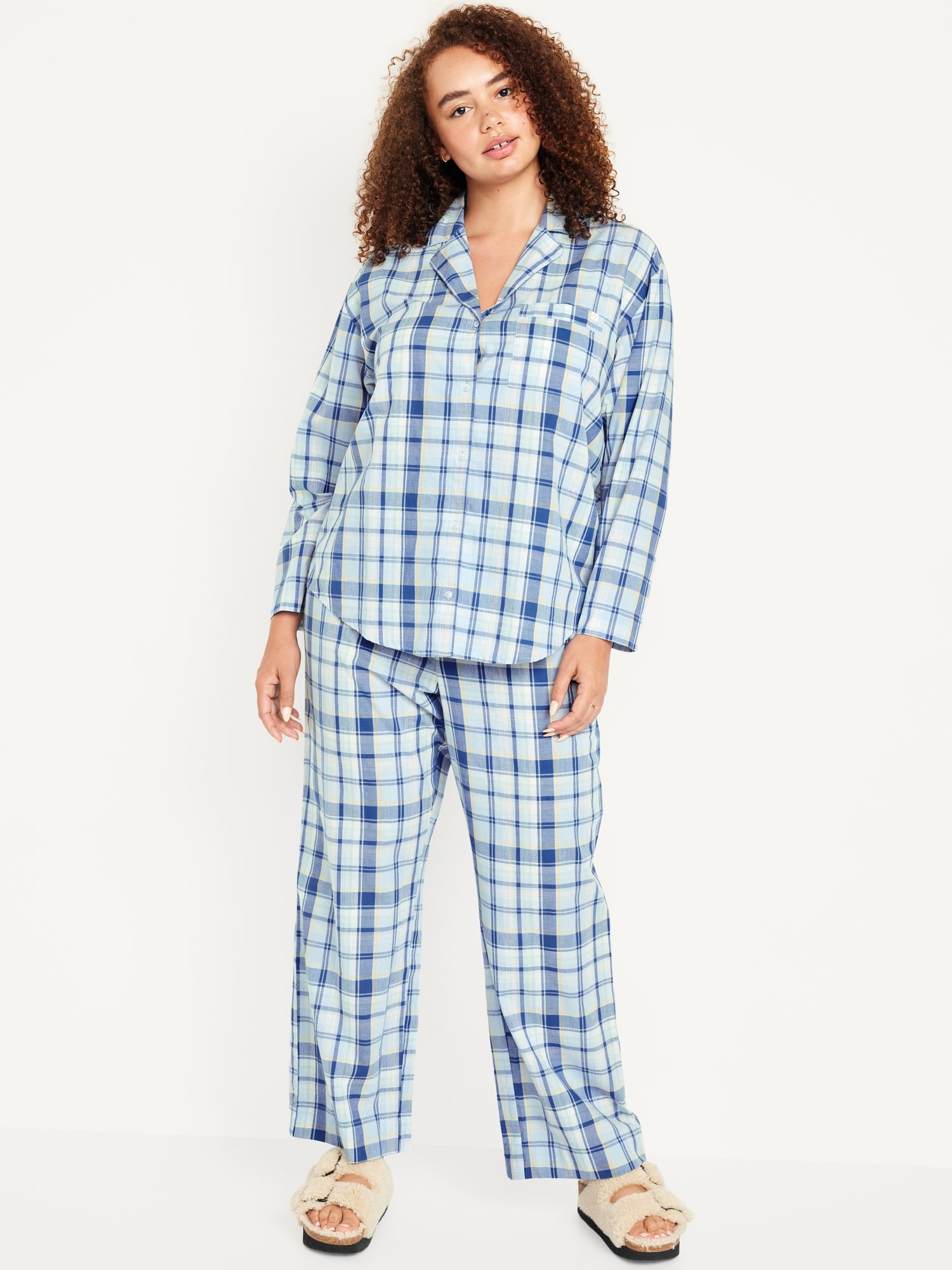 Oversized Poplin Pajama Set | Old Navy