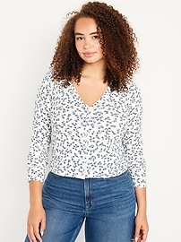 Button-Front Rib-Knit Top for Women | Old Navy