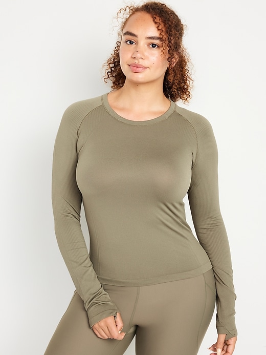 Image number 5 showing, Long-Sleeve Seamless Performance Top