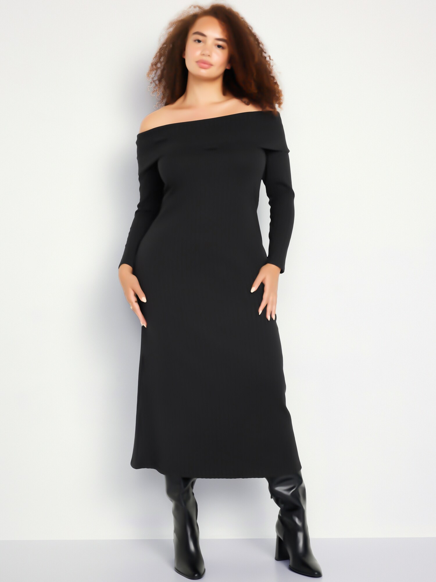 thumbnail image 2 of The Drop Women's Stevie Off-The-Shoulder Maxi Dress - Knit Comfort For Casual & Dressy Occasions 2 of 12