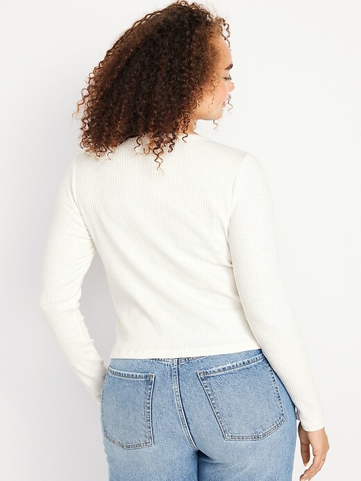 Button-Front Rib-Knit Top | Old Navy