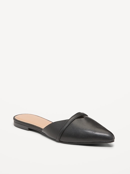 Image number 1 showing, Faux Leather Mule
