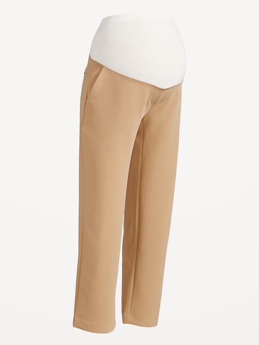 View large product image 2 of 2. Maternity Full-Panel Taylor Trouser Pants