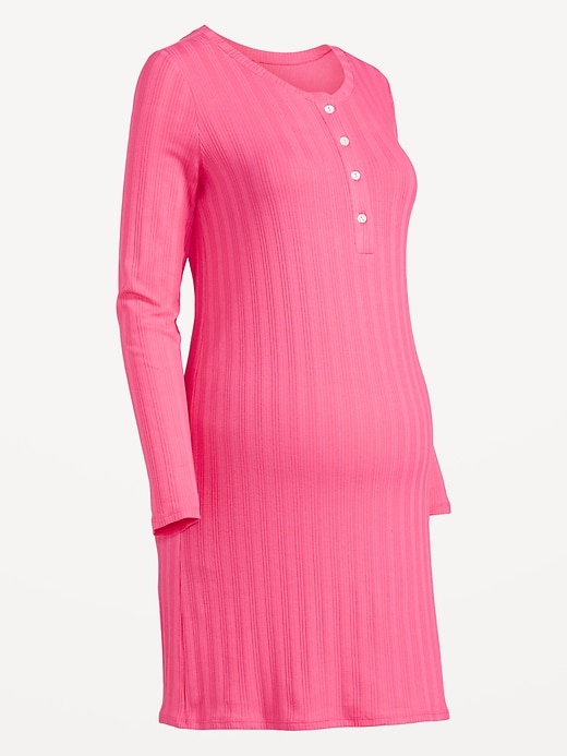 Image number 4 showing, Maternity Henley Nightgown