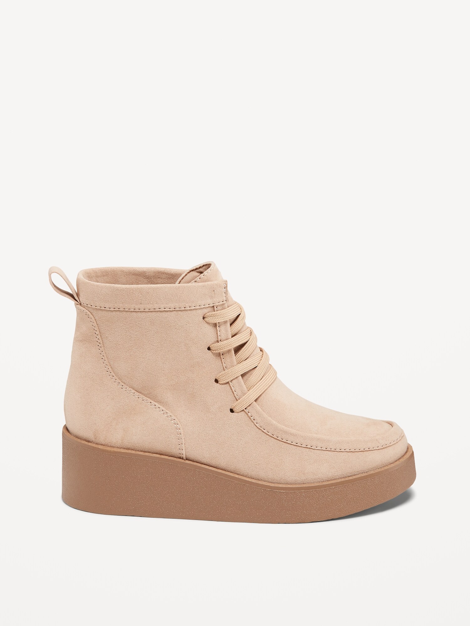 Faux-Suede Wedge Boots | Old Navy