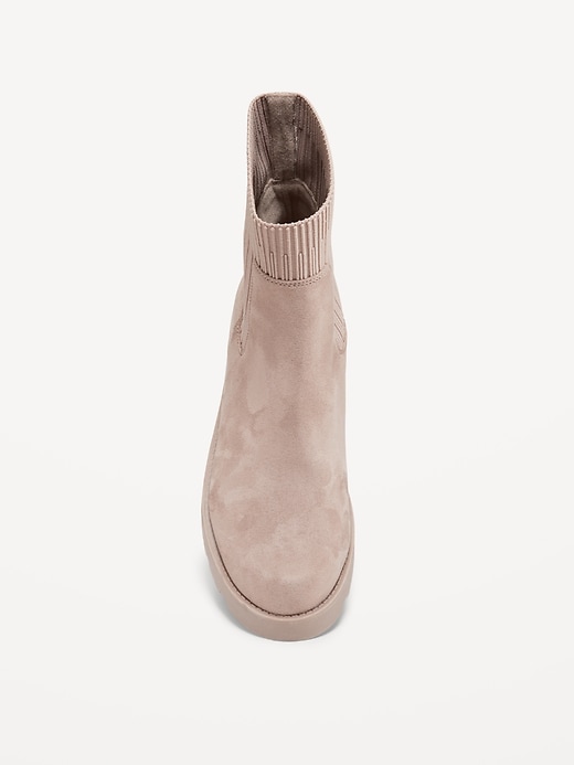 Image number 3 showing, Faux-Suede Chelsea Boots