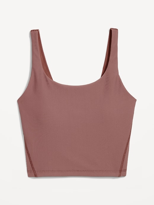 Image number 4 showing, Light Support PowerSoft Ribbed Longline Sports Bra