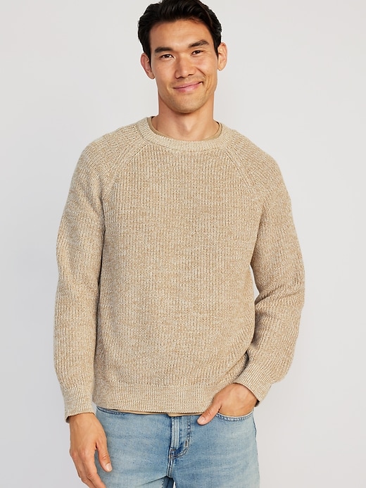 Image number 1 showing, Crew-Neck Raglan Sweater for Men