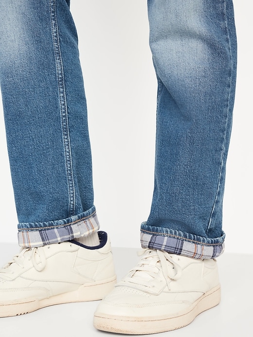 Image number 4 showing, Straight Flannel-Lined Built-In Flex Jeans