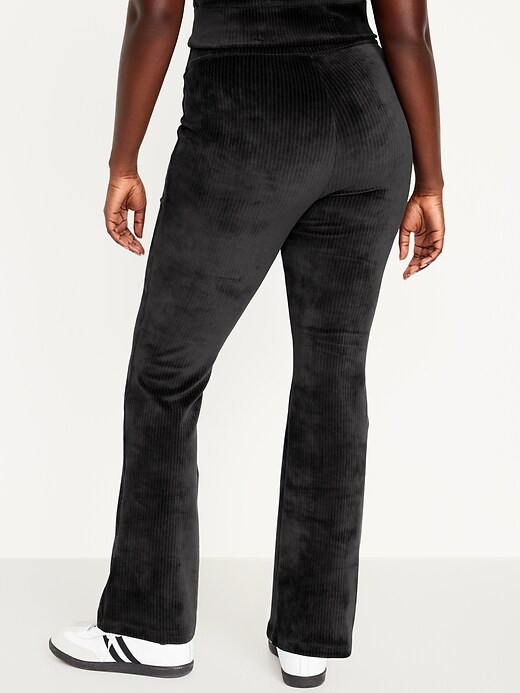 High-Waisted Velvet Performance Flare Pants for Women