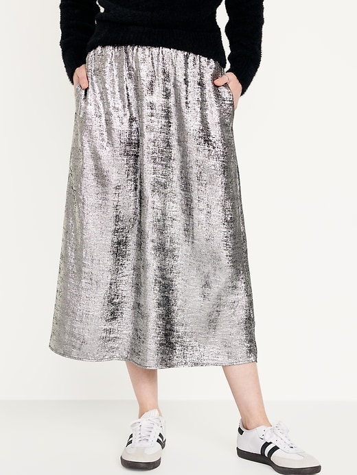 Image number 1 showing, A-Line Midi Skirt