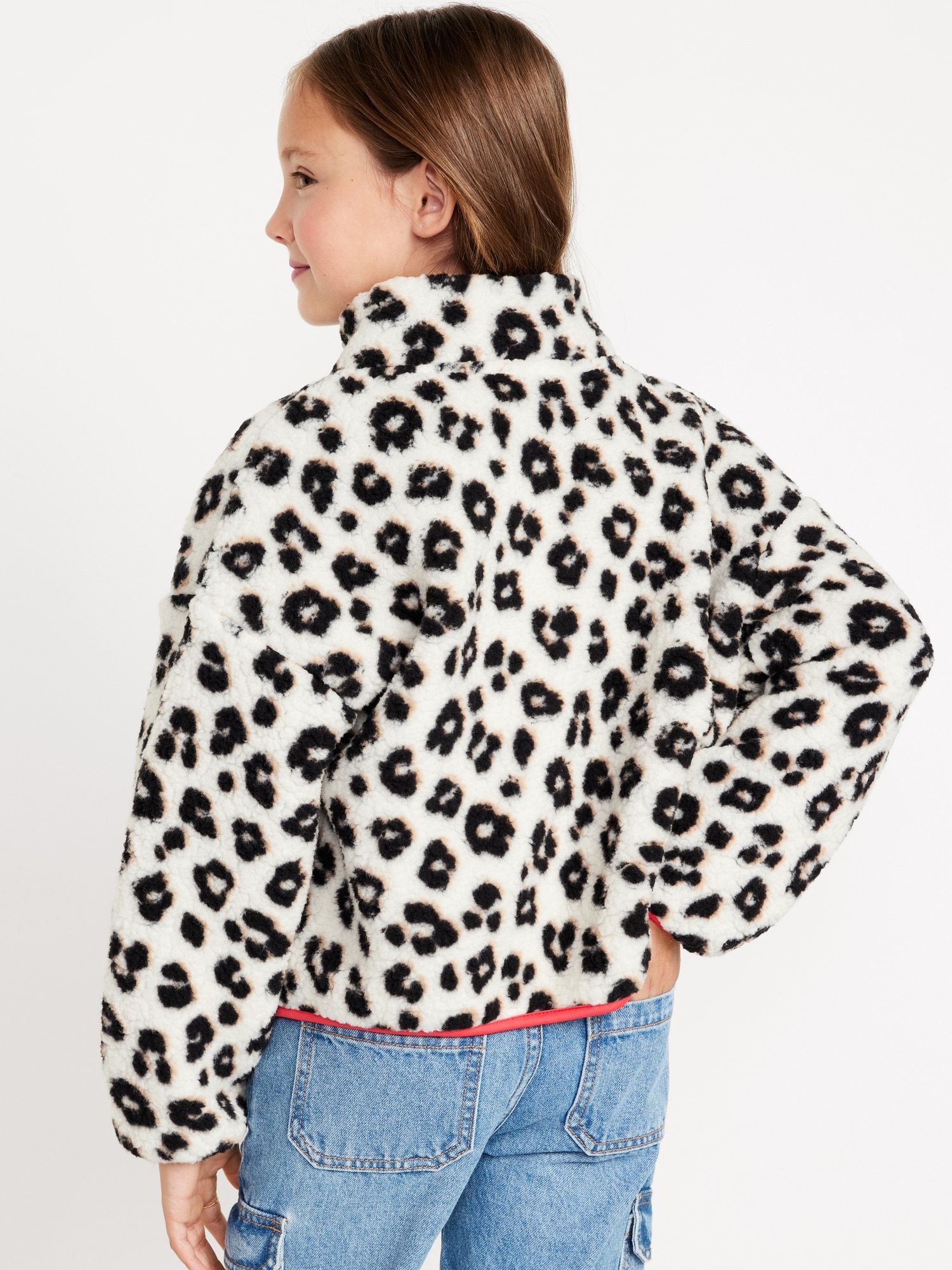 Entyinea Girl's Cozy Sherpa Jacket Cardigan Jacket Warm Outwear
