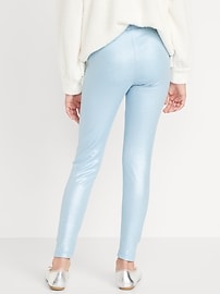 Image number 2 showing, Shiny High-Waisted Leggings for Girls