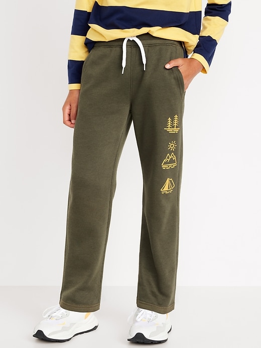 View large product image 1 of 4. Straight Fleece Graphic Sweatpants for Boys