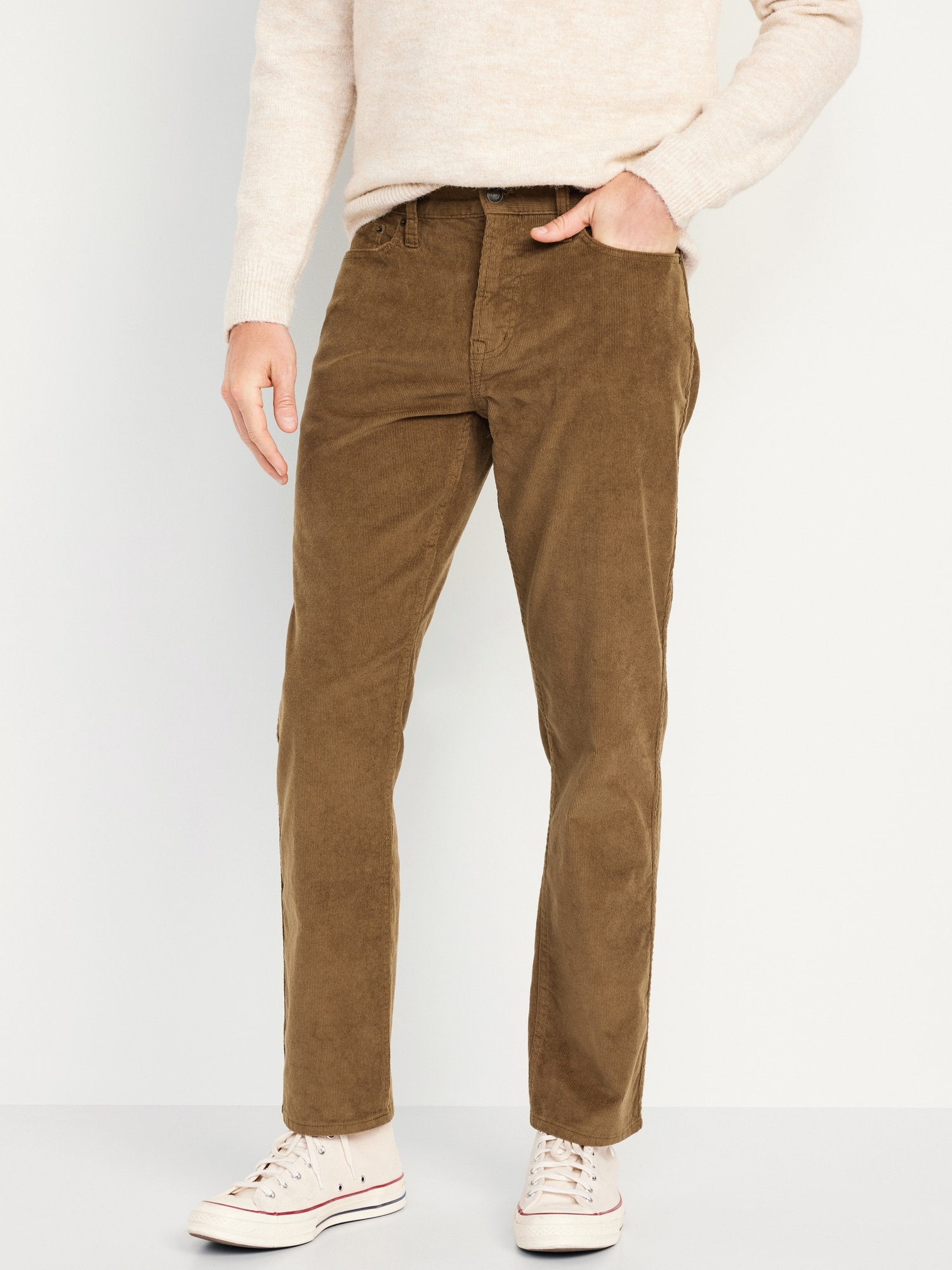 Regular Fit Corduroy Pants - Dark brown - Men | H&M US