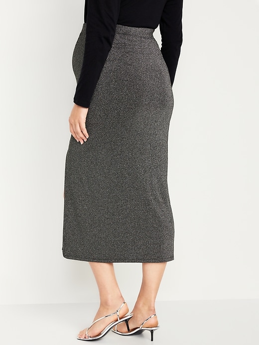 Image number 2 showing, Maternity Rib-Knit Midi Skirt