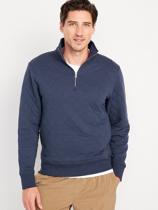 Image number 1 showing, Quilted  Quarter Zip