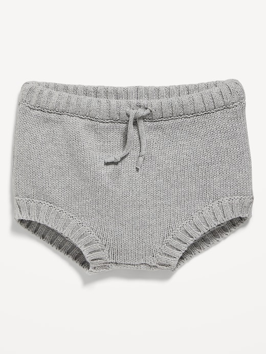 View large product image 1 of 1. Sweater-Knit Organic-Cotton Bloomer Shorts for Baby