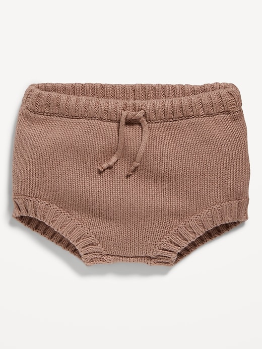 View large product image 1 of 1. Sweater-Knit Organic-Cotton Bloomer Shorts for Baby