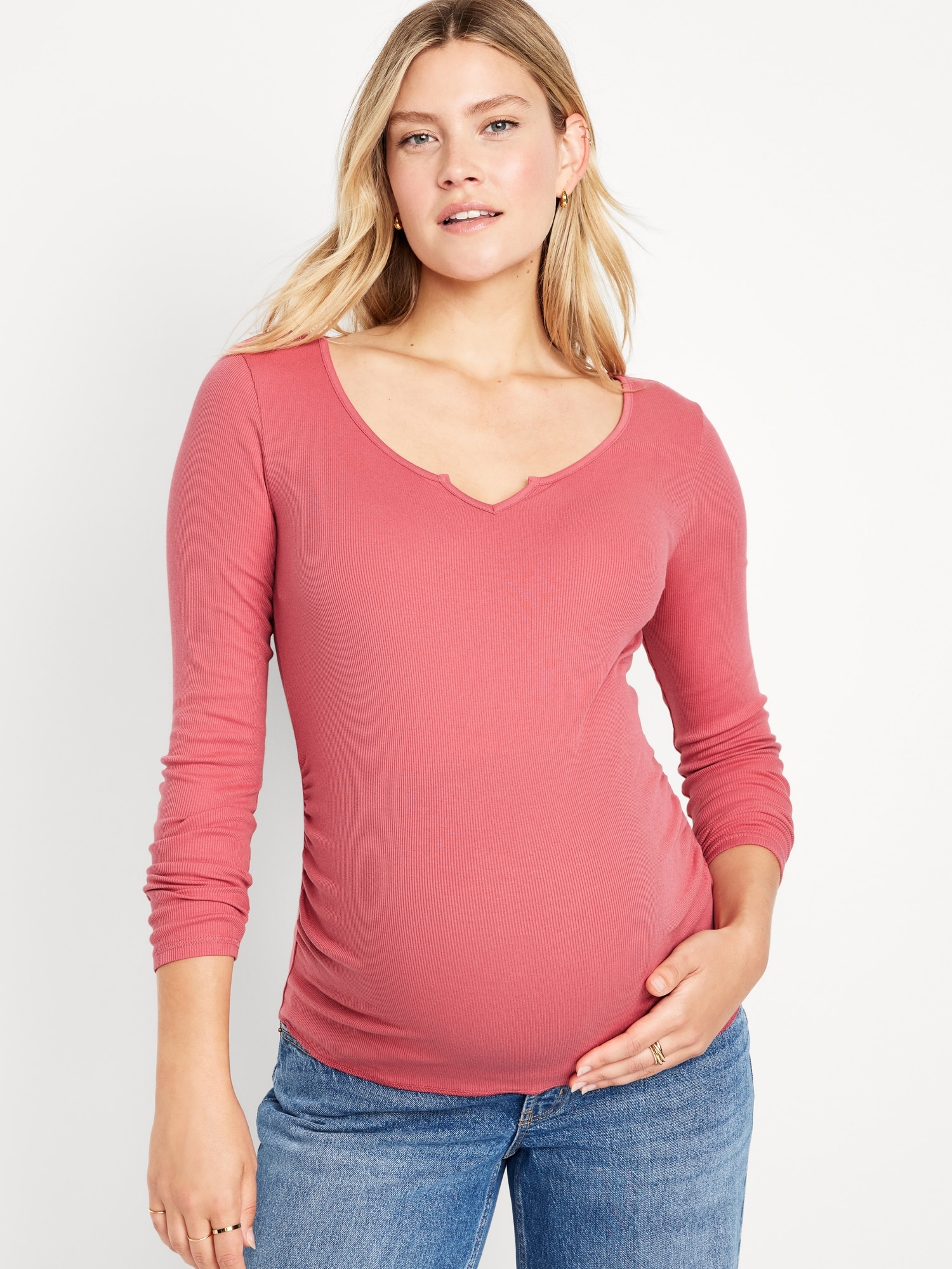 Maternity Long Sleeve Rib Knit Top Old Navy