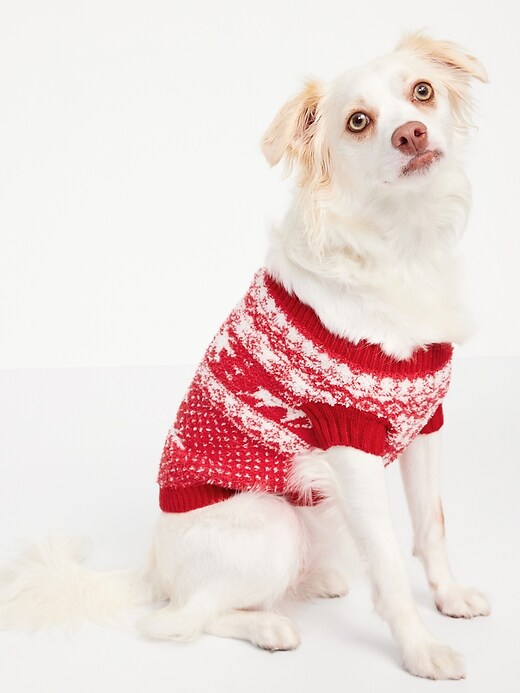 Image number 1 showing, Cozy Printed Sweater for Pets