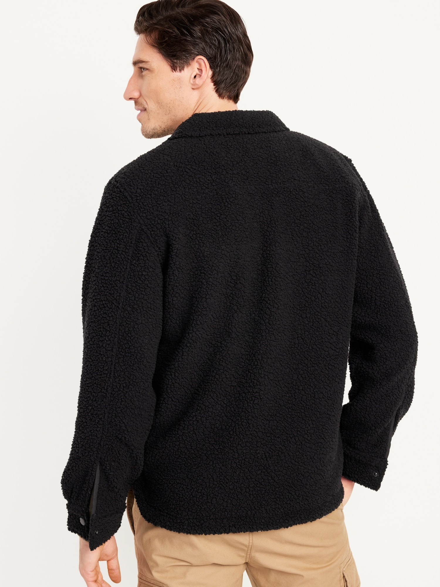 Old Navy Plaid Shacket Mens Old Navy Men's XXL Tall Sherpa-Lined