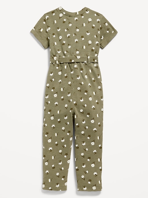 View large product image 2 of 2. One-Piece Tie-Front Jumpsuit for Toddler Girls