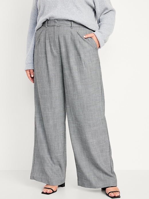 Image number 7 showing, Extra High-Waisted Taylor Super Wide-Leg Trouser Suit Pants