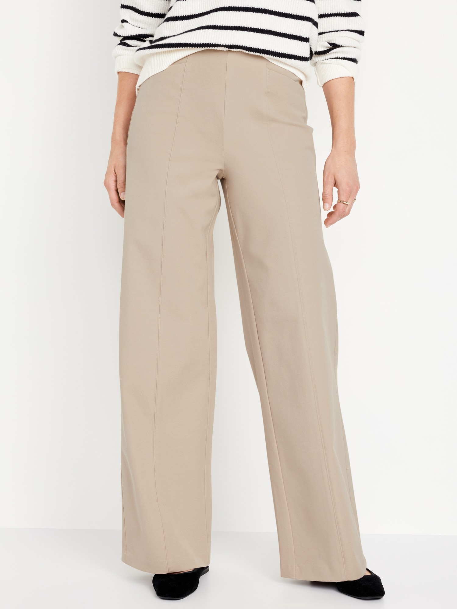 Champagne high waisted pleated essential Women Dress Pants | Sumissura