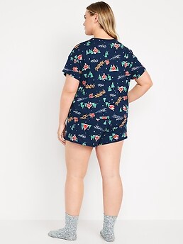 Printed Pajama Shorts Set -- 3.5-inch inseam