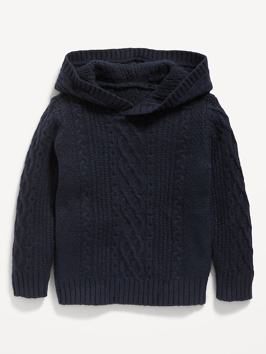 View large product image 1 of 2. SoSoft Long-Sleeve Cable-Knit Hoodie for Toddler Boys