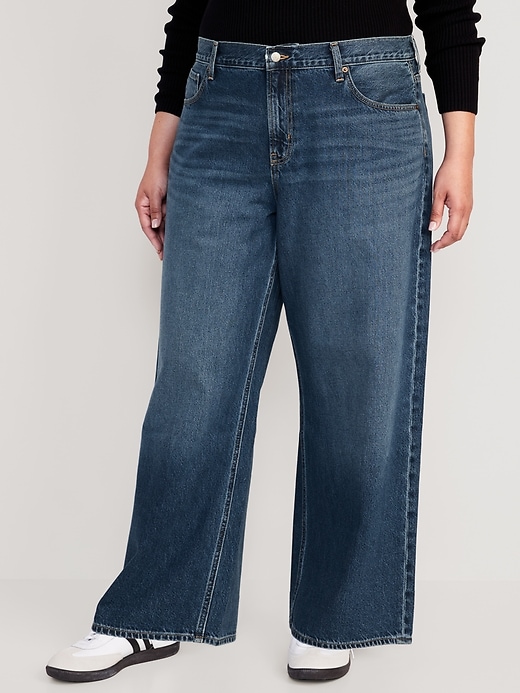 Mid-Rise Baggy Wide-Leg Jeans for Women | Old Navy