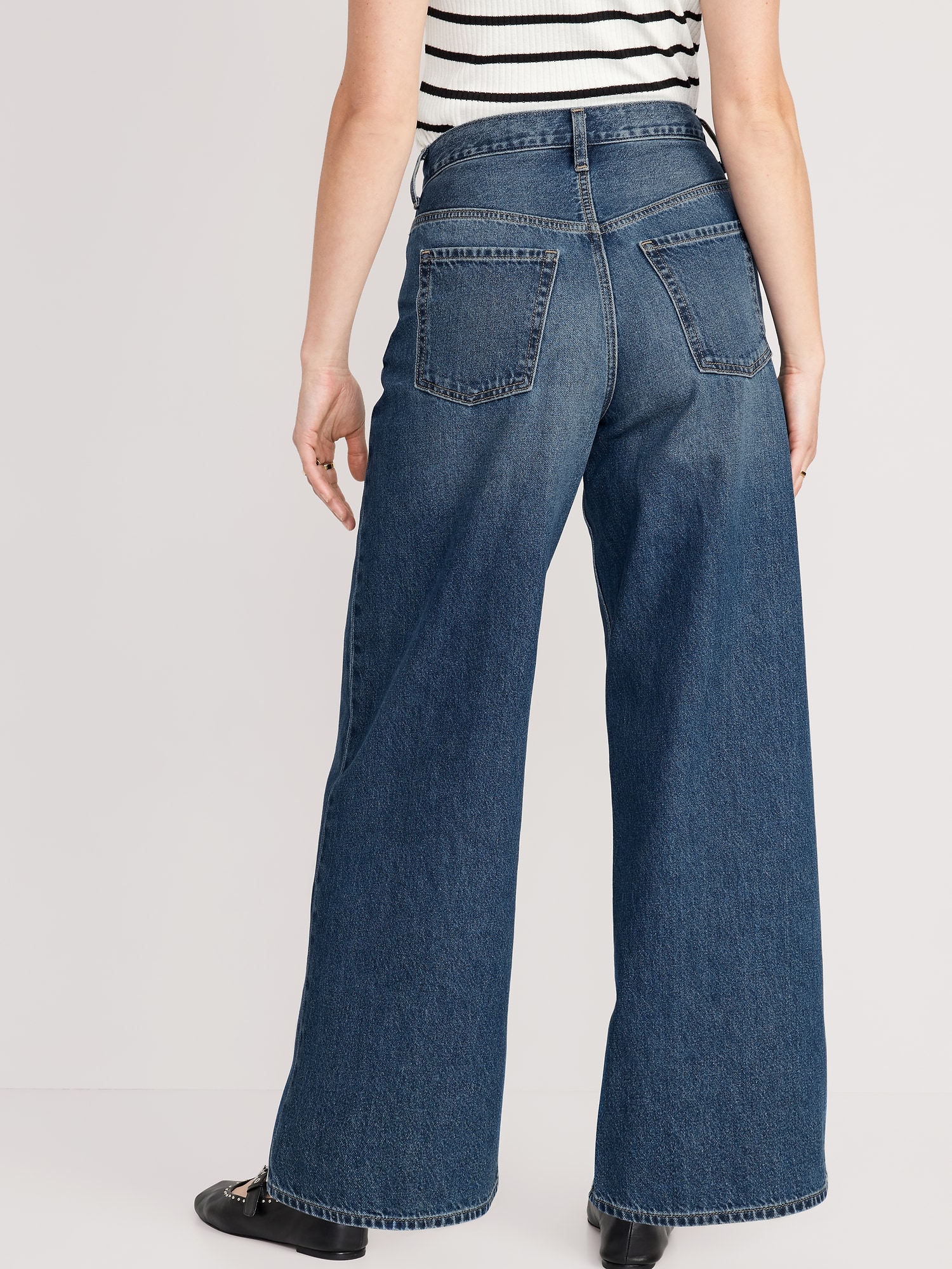 Extra High-Waisted Baggy Wide-Leg Jeans | Old Navy