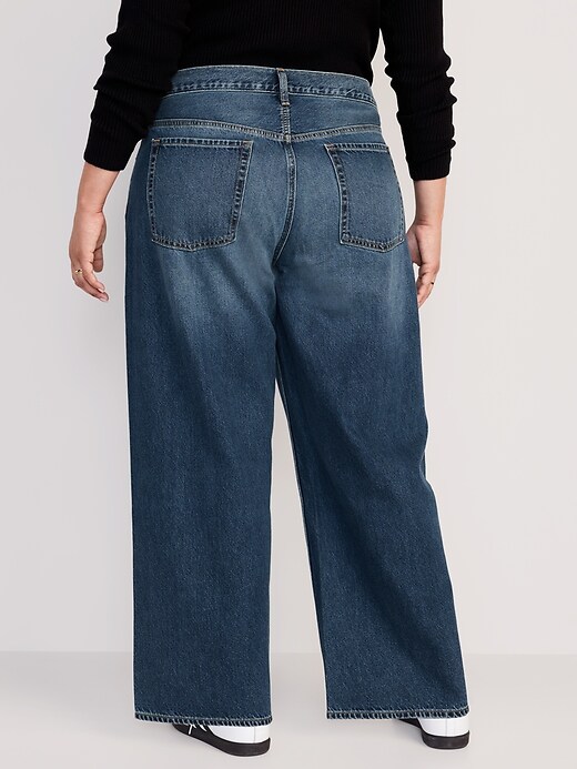 Mid-Rise Baggy Wide Leg Jeans for Women | Old Navy