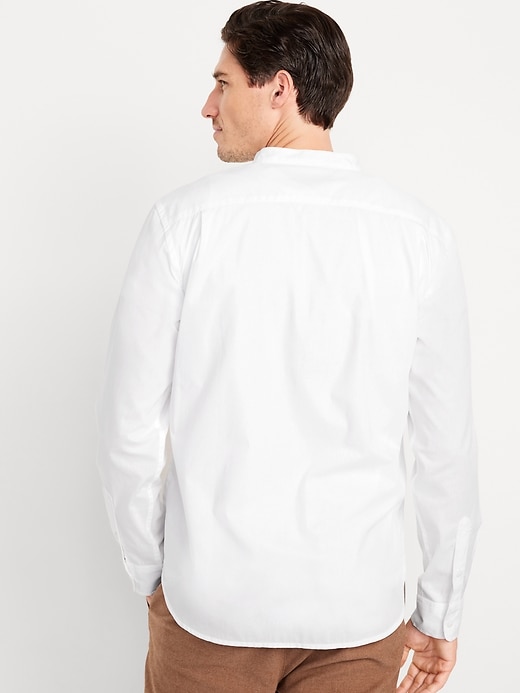Image number 5 showing, Non-Stretch Banded-Collar Oxford Shirt