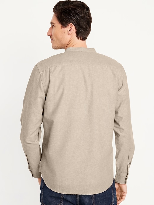 Image number 8 showing, Non-Stretch Banded-Collar Oxford Shirt