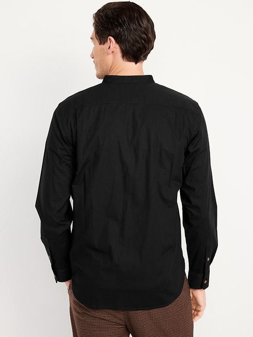 Image number 5 showing, Banded-Collar Non-Stretch Shirt