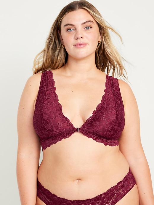 Image number 7 showing, Lace Front-Close Bralette Top