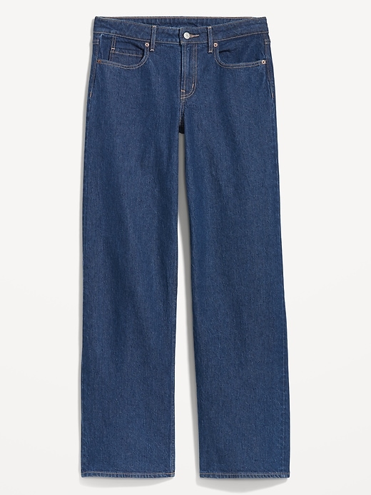 Image number 4 showing, Mid-Rise Wide-Leg Jeans