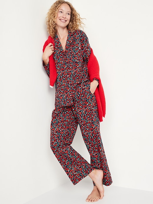 Image number 3 showing, Oversized Poplin Pajama Set