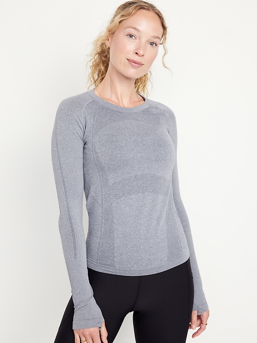 Image number 1 showing, Long-Sleeve Seamless Performance Top