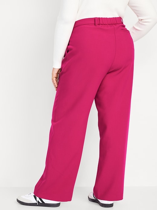 Image number 8 showing, Extra High-Waisted Pleated Taylor Wide-Leg Trouser Suit Pants for Women